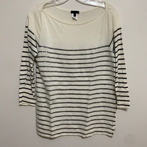 * J crew Collection stripe boatneck tee